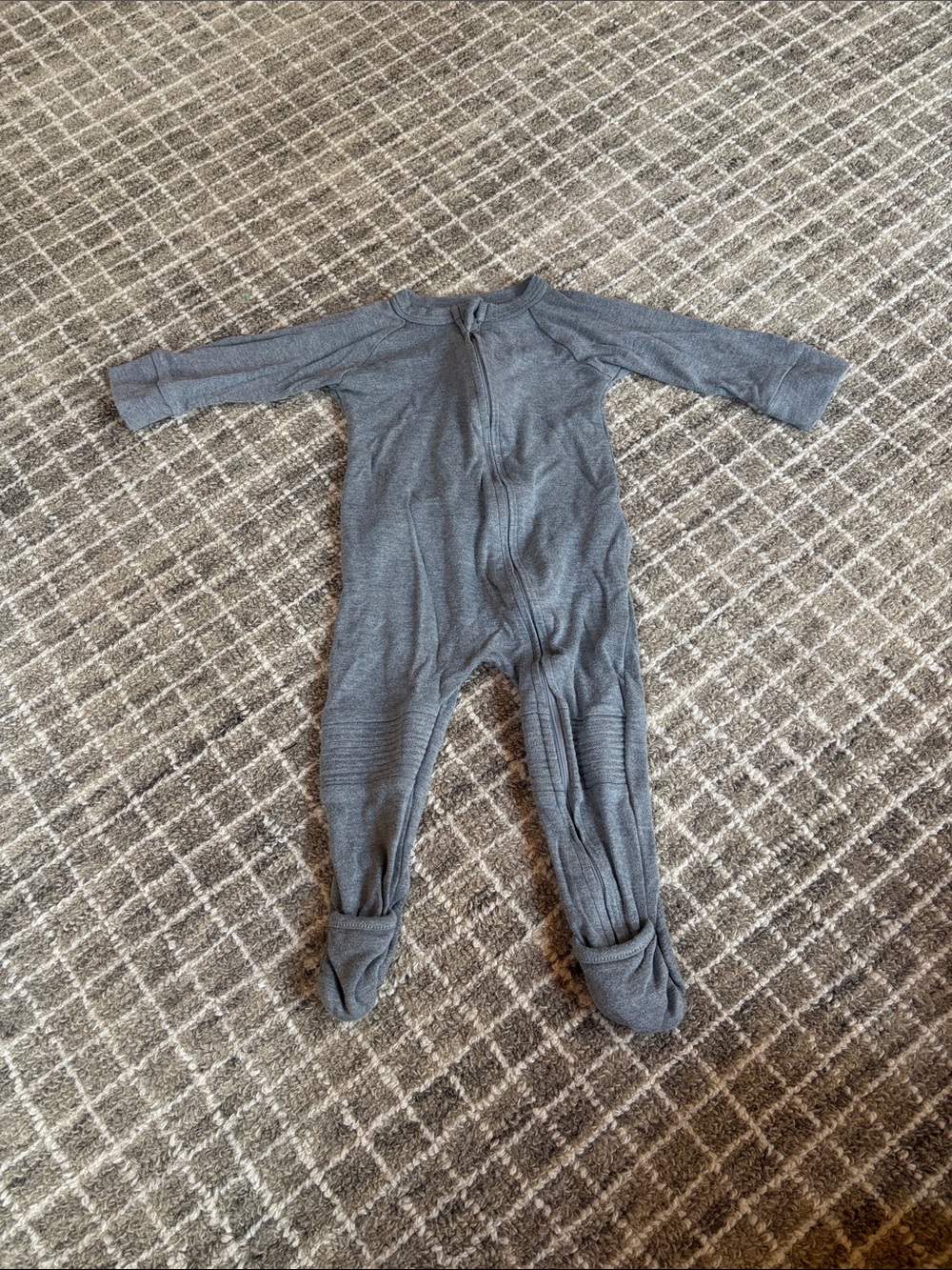 Cozy Gray Footed Baby One-Piece Sleep Suit (Size 12-18 mo)